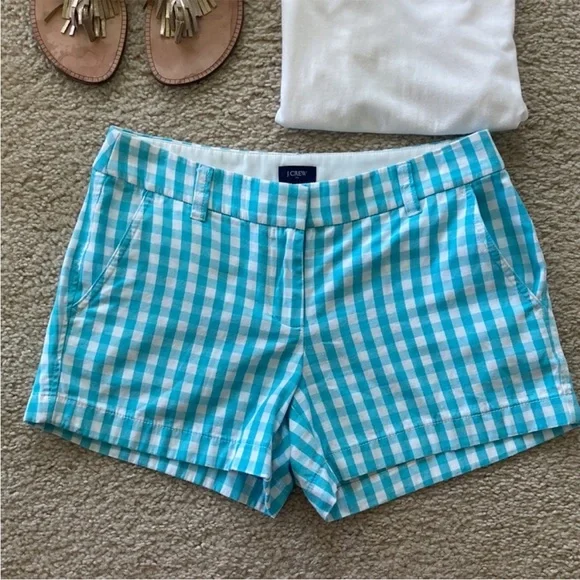 J. Crew Gingham Chino Shorts - Picture 2 of 6